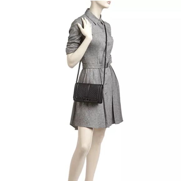 Rebecca Minkoff - Small Love Chevron Quilt Leather Crossbody Bag - Picture 5 of 6